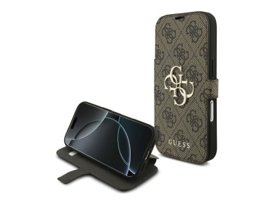 Guess Book 4G Metal Logo Case for iPhone 17 Pro - Brown Guess Book 4G Metal Logo Case for iPhone 17 Pro - Brown