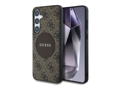Guess 4G Round Patch Classic Logo MagSafe Case for Samsung Galaxy S25 Plus - Brown Guess 4G Round Patch Classic Logo MagSafe Case for Samsung Galaxy S25 Plus - Brown