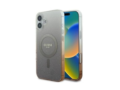 Guess IML Glitter Gradient MagSafe Case for iPhone 16 - Brown Guess IML Glitter Gradient MagSafe Case for iPhone 16 - Brown