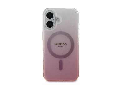 Guess IML Glitter Gradient MagSafe Case for iPhone 16 - Pink Guess IML Glitter Gradient MagSafe Case for iPhone 16 - Pink