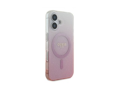 Guess IML Glitter Gradient MagSafe Case for iPhone 16 - Pink Guess IML Glitter Gradient MagSafe Case for iPhone 16 - Pink