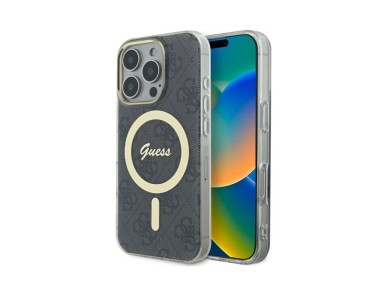 Capa Guess IML 4G MagSafe para iPhone 16 Pro Max - Preto