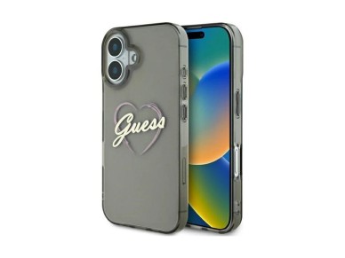 Guess IML Heart iPhone 16 Case - Black Guess IML Heart iPhone 16 Case - Black