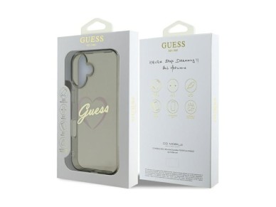 Guess IML Heart iPhone 16 Case - Black Guess IML Heart iPhone 16 Case - Black