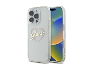 Guess IML Heart Case for iPhone 16 Pro - Transparent Guess IML Heart Case for iPhone 16 Pro - Transparent
