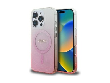 Guess IML Glitter Gradient MagSafe Case for iPhone 16 Pro - Pink Guess IML Glitter Gradient MagSafe Case for iPhone 16 Pro - Pink