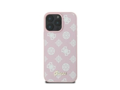 Capa MagSafe para iPhone 16 Pro com o logótipo Guess Peony Script - Rosa Capa MagSafe para iPhone 16 Pro com o logótipo Guess Peony Script - Rosa