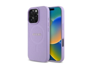 Guess Saffiano MagSafe case for iPhone 16 Pro Max - purple Guess Saffiano MagSafe case for iPhone 16 Pro Max - purple