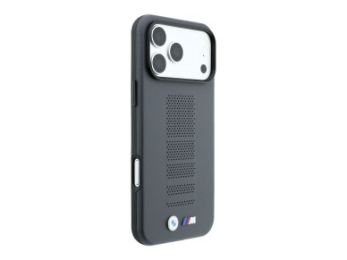 BMW M Blue Perfo Metal Logo MagSafe Case for iPhone 18 Pro Max / 17 Pro Max - Gray BMW M Blue Perfo Metal Logo MagSafe Case for iPhone 18 Pro Max / 17 Pro Max - Gray