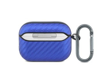 Capa BMW M Carbon Metal com logótipo para AirPods Pro 3 - Azul Claro Capa BMW M Carbon Metal com logótipo para AirPods Pro 3 - Azul Claro