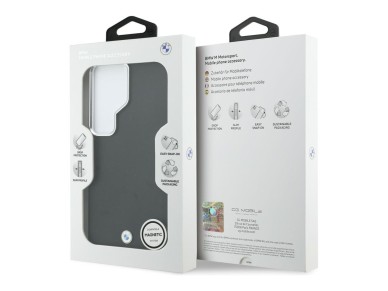 Capa MagSafe com logótipo metálico BMW para Samsung Galaxy S26 Ultra - Preta Capa MagSafe com logótipo metálico BMW para Samsung Galaxy S26 Ultra - Preta