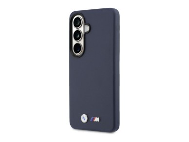 Capa MagSafe com logótipo BMW M em metal para Samsung Galaxy S26 - Azul Marinho Capa MagSafe com logótipo BMW M em metal para Samsung Galaxy S26 - Azul Marinho