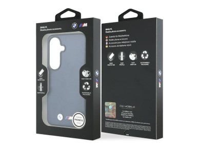 Capa MagSafe com logótipo BMW M em metal para Samsung Galaxy S26 - Azul Marinho Capa MagSafe com logótipo BMW M em metal para Samsung Galaxy S26 - Azul Marinho