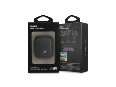 BMW PU Carbon M Collection Case for AirPods 1/2 Cover - Black BMW PU Carbon M Collection Case for AirPods 1/2 Cover - Black