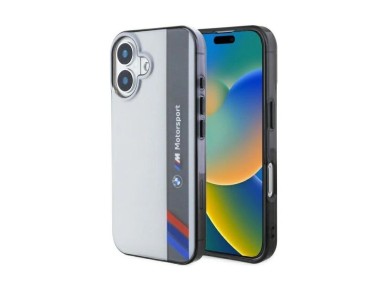 BMW Motosport IML Vertical Stripe iPhone 16 Case - Gray BMW Motosport IML Vertical Stripe iPhone 16 Case - Gray