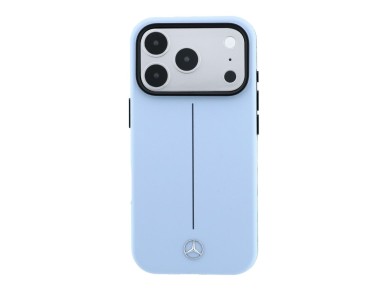 Mercedes Leather Semi Wrap Iconic Line MagSafe Case for iPhone 18 Pro Max / 17 Pro Max - Blue Mercedes Leather Semi Wrap Iconic Line MagSafe Case for iPhone 18 Pro Max / 17 Pro Max - Blue