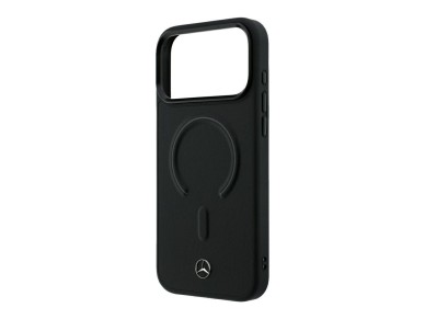 Funda Mercedes de cuero 3D MagSafe para iPhone 18 Pro Max / 17 Pro Max - Negra Funda Mercedes de cuero 3D MagSafe para iPhone 18 Pro Max / 17 Pro Max - Negra
