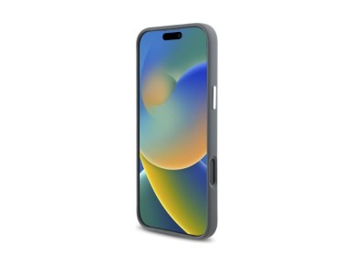 Funda Mercedes de silicona con rayas verticales tonales y MagSafe para iPhone 16 Pro Max - Gris Funda Mercedes de silicona con rayas verticales tonales y MagSafe para iPhone 16 Pro Max - Gris