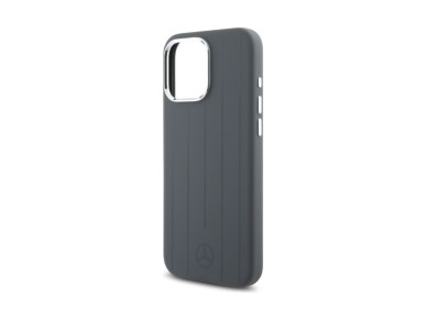 Funda Mercedes de silicona con rayas verticales tonales y MagSafe para iPhone 16 Pro Max - Gris Funda Mercedes de silicona con rayas verticales tonales y MagSafe para iPhone 16 Pro Max - Gris