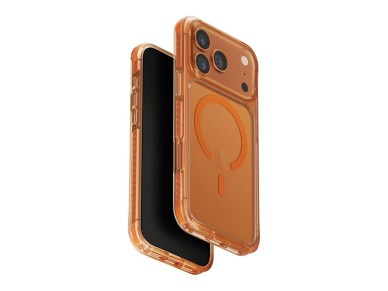 Capa de carregamento Uniq Combat Magclick para iPhone 17 Pro Max - Laranja Capa de carregamento Uniq Combat Magclick para iPhone 17 Pro Max - Laranja