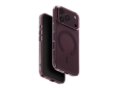 Capa de carregamento Uniq Airsuit Magclick para iPhone 18 Pro/17 Pro - bordeaux Capa de carregamento Uniq Airsuit Magclick para iPhone 18 Pro/17 Pro - bordeaux