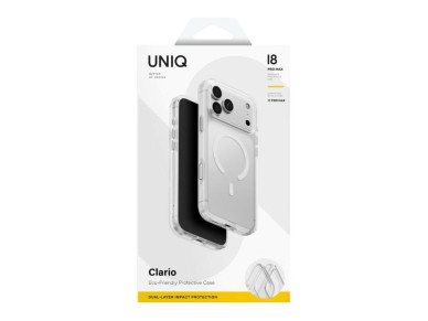 Funda de carga Uniq Clario Magclick para iPhone 18 Pro Max / 17 Pro Max - Transparente