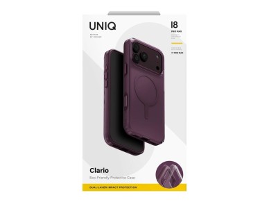Capa ecológica Uniq Clario Magclick Charging para iPhone 18 Pro Max/17 Pro Max - roxa Capa ecológica Uniq Clario Magclick Charging para iPhone 18 Pro Max/17 Pro Max - roxa