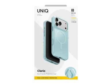 Capa ecol�gica Uniq Clario Magclick Charging para iPhone 18 Pro Max/17 Pro Max - cor menta