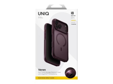 Capa de carregamento Uniq Veren Magclick para iPhone 18 Pro Max/17 Pro Max - bordeaux