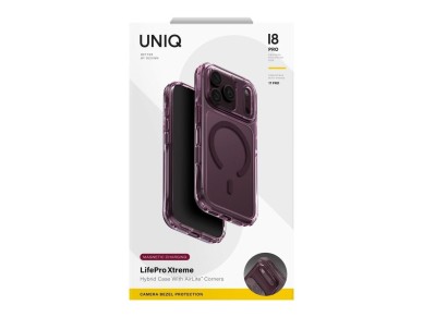 Uniq LifePro Xtreme Magclick Charging Case for iPhone 18 Pro / 17 Pro - Transparent Burgundy Uniq LifePro Xtreme Magclick Charging Case for iPhone 18 Pro / 17 Pro - Transparent Burgundy