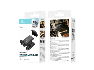 Soporte para tel�fono con clip Techancy TI2350, 58-88 mm, base magn�tica N52, rotaci�n de 360 ??grad