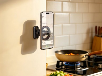 Suporte Magnetico Dupla Face para Telemovel Techancy TI2349, Imanes N52, Rotacao 360 Graus, Dobravel