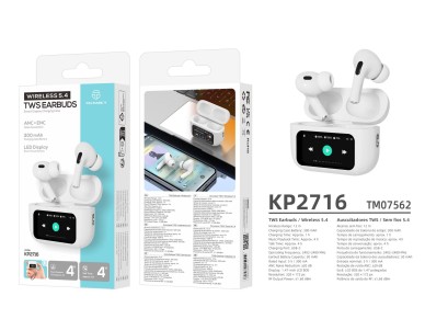 Auriculares Bluetooth Techancy KP2716 TWS, Bluetooth 5.4, HiFi, cancelaci�n activa y electr�nica de 