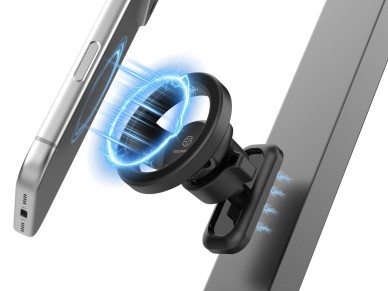 Suporte Magnetico Dupla Face para Telemovel Techancy TI2349, Imanes N52, Rotacao 360 Graus, Dobravel