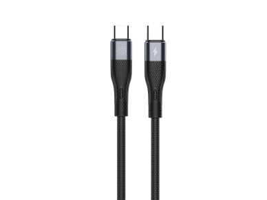 Techancy TB1794 USB-C to USB-C Cable, 60W PD, Fast Charging, Data Transfer, 2m, Aluminum, TPE, Black Techancy TB1794 USB-C to USB-C Cable, 60W PD, Fast Charging, Data Transfer, 2m, Aluminum, TPE, Black