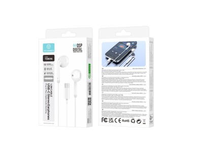 Auriculares USB-C com Fio Techancy TD8091, Som Estereo DSP, Microfone HD, Comandos, Plug and Play, C Auriculares USB-C com Fio Techancy TD8091, Som Estereo DSP, Microfone HD, Comandos, Plug and Play, C