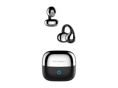 Techancy KP2717 Open Ear Bluetooth Headphones, TWS Mini, Bluetooth 6.0, Ear Hook, 4.5h Battery Life,