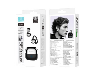 Techancy KP2717 Open Ear Bluetooth Headphones, TWS Mini, Bluetooth 6.0, Ear Hook, 4.5h Battery Life,