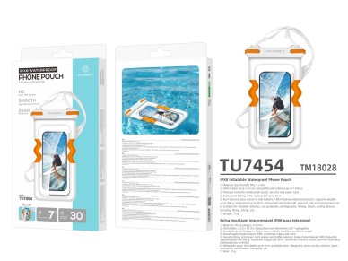 Bolsa Impermeavel Insuflavel para Telemovel Techancy TU7454, 7 Polegadas, IPX8, Ate 30m, Flutuante, Bolsa Impermeavel Insuflavel para Telemovel Techancy TU7454, 7 Polegadas, IPX8, Ate 30m, Flutuante,