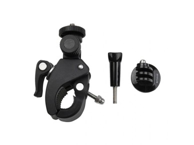 Suporte de guiador Puluz para c�maras de a��o com rosca para trip� (preto)