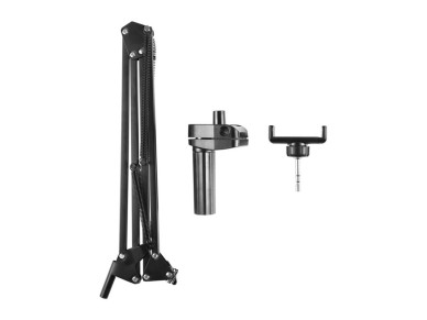 Suporte para transmiss�o em direto Puluz com suporte para telem�vel (preto)
