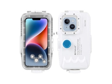 Capa imperme�vel Puluz para iPhone (40m) com v�lvula unidirecional (branca)