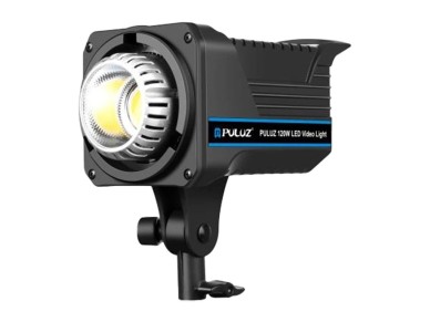 Luz de est�dio LED Puluz de 120 W com controlo de temperatura de cor e controlo remoto.