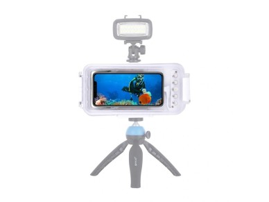 Puluz Waterproof Case (45m) for iPhone: For Underwater Photos and Videos (White)