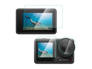 Pel�cula de vidro temperado Puluz para DJI Osmo Action 4 (transparente)
