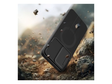 Capa Tech-Protect Kevlar Aura MagSafe para Samsung Galaxy A57 - Preto e Laranja Capa Tech-Protect Kevlar Aura MagSafe para Samsung Galaxy A57 - Preto e Laranja