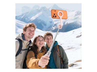 Tech-Protect L10S Bluetooth Selfie Stick - Pink Gray Tech-Protect L10S Bluetooth Selfie Stick - Pink Gray