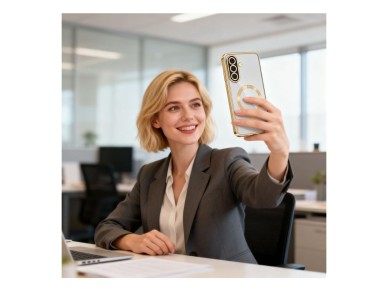 Tech-Protect MagFlex MagSafe Case for Samsung Galaxy A27 5G - Transparent Gold Tech-Protect MagFlex MagSafe Case for Samsung Galaxy A27 5G - Transparent Gold