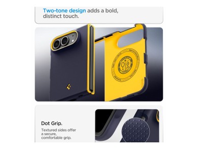 Spigen Nano Pop MagSafe iPhone Duo Case - Navy Blue and Yellow Spigen Nano Pop MagSafe iPhone Duo Case - Navy Blue and Yellow