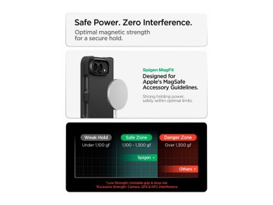 Capa Spigen Tough Armor T MagSafe para iPhone Duo - preta Capa Spigen Tough Armor T MagSafe para iPhone Duo - preta